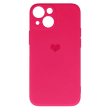 Заредете изображение във визуализатора на галерията – Vennus Silicone Heart Case for Iphone 13 design 1 fuchsia
