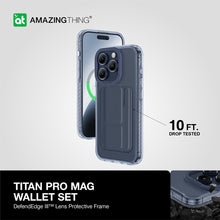 Заредете изображение във визуализатора на галерията – Amazing Thing Titan Pro Mag Wallet Case IP156.7PTWBU for Iphone 15 Pro Max navy with stand
