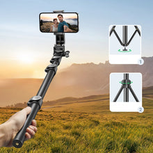 Заредете изображение във визуализатора на галерията – Ugreen LP680 selfie stick with stand and Bluetooth remote control 1.8m - black
