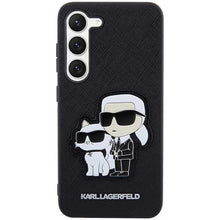 Заредете изображение във визуализатора на галерията – Original KARL LAGERFELD Case Saffiano Karl&amp;Choupette KLHCS23MSANKCPK for Samsung Galaxy S23 Plus black
