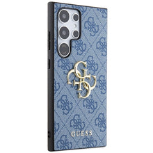 Заредете изображение във визуализатора на галерията – Guess 4G Big Metal Logo case for Samsung Galaxy S24 Ultra - blue
