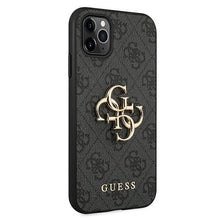 Заредете изображение във визуализатора на галерията – Guess GUHCN654GMGGR iPhone 11 Pro Max szary/grey hardcase 4G Big Metal Logo
