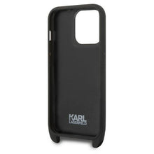 Заредете изображение във визуализатора на галерията – Karl Lagerfeld KLHCP14LSTKMK iPhone 14 Pro 6.1" black/black hardcase Monogram Ikonik Patch
