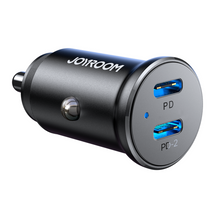 Заредете изображение във визуализатора на галерията – Joyroom JR-CCN06 30W 2x USB-C mini car charger metal - black

