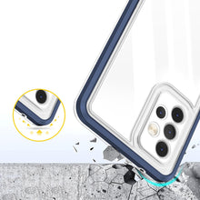 Заредете изображение във визуализатора на галерията – Clear 3in1 case for Samsung Galaxy A14 silicone cover with frame blue
