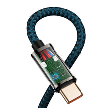 Заредете изображение във визуализатора на галерията – Baseus Legend Series Elbow Fast Charging USB Type C - USB Type C 100W 5A 2m blue (CACS000703)
