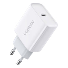 Заредете изображение във визуализатора на галерията – Ugreen USB charger Power Delivery 3.0 Quick Charge 4.0+ 20W 3A white (60450)
