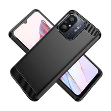 Заредете изображение във визуализатора на галерията – Carbon Case for Xiaomi Redmi 11A / Poco C55 / Redmi 12C Flexible Silicone Carbon Cover Black
