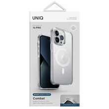 Заредете изображение във визуализатора на галерията – Uniq Combat case iPhone 14 Pro 6.1" Magclick Charging transparent/dove satin clear

