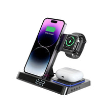 Заредете изображение във визуализатора на галерията – WiWU - Wireless Charger with alarm clock Wi-C006 Power Air 5in1
