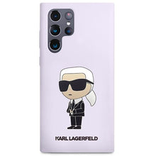 Заредете изображение във визуализатора на галерията – Karl Lagerfeld KLHCS23LSNIKBCU Sam S23 S918 Ultra hardcase purple/purple Silicone Ikonik
