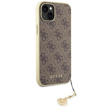 Заредете изображение във визуализатора на галерията – Guess GUHCP15SGF4GBR iPhone 15 6.1" brown/brown hardcase 4G Charms Collection
