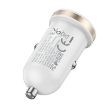 Заредете изображение във визуализатора на галерията – Borofone Car charger BZ22 Scenery - USB + Type C - QC 3.0 PD 30W white
