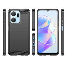 Заредете изображение във визуализатора на галерията – Carbon Case case for Honor Play 40 Plus / Honor X7a flexible silicone carbon cover black
