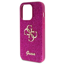 Заредете изображение във визуализатора на галерията – Original faceplate case GUESS GUHCP15LHG4SGU for iPhone 15 Pro (Fixed Glitter Big 4G / purple)
