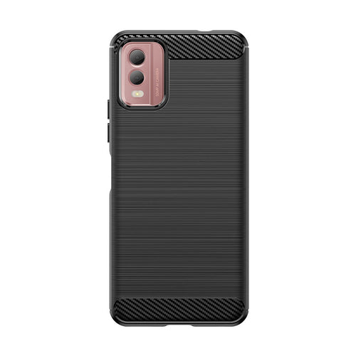Carbon Case silicone case for Nokia C32 - black