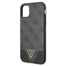Заредете изображение във визуализатора на галерията – Original Case GUESS 4G Triangle Collection Hardcase GUHCN61PU4GHBK for Iphone 11 Grey
