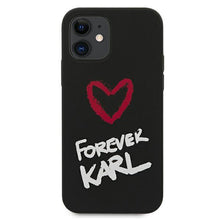 Заредете изображение във визуализатора на галерията – Karl Lagerfeld KLHCP12SSILKRBK iPhone 12 mini 5,4" czarny/black hardcase Silicone Forever Karl
