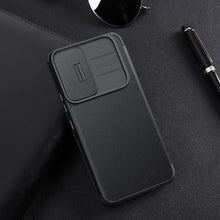 Заредете изображение във визуализатора на галерията – Nillkin Qin Cloth Pro Case Cover for Samsung Galaxy S23 Cover with Flip Camera Cover blue
