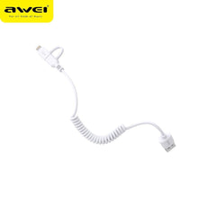 Заредете изображение във визуализатора на галерията – Cabel awei cl53 / 2 in 1 iPhone / micro usb white - TopMag
