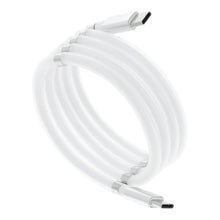 Заредете изображение във визуализатора на галерията – Cable type c - type c magnetic power delivery pd60w 3a c676 white 1 meter - TopMag
