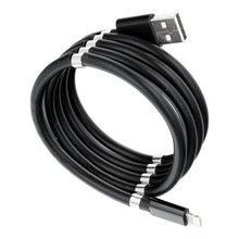 Заредете изображение във визуализатора на галерията – Cable usb do iphone lightning 8-pin magnetic 2,4a c683 black 1 meter - TopMag

