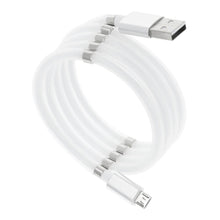 Заредете изображение във визуализатора на галерията – Cable usb - micro magnetic 2,4a c689 white 1 meter - TopMag
