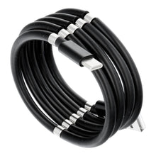Заредете изображение във визуализатора на галерията – Cable usb - typ c magnetic 2,4a c686 black 1 meter - TopMag
