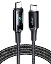 Заредете изображение във визуализатора на галерията – Acefast cable type c to type c 5a pd100w lcd c6-03 2m black
