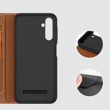 Заредете изображение във визуализатора на галерията – Dux Ducis Skin X2 case Samsung Galaxy A14 5G flip case wallet stand brown
