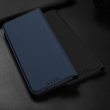 Заредете изображение във визуализатора на галерията – Dux Ducis Skin Pro case for Motorola Edge 30 Neo flip cover card wallet stand blue
