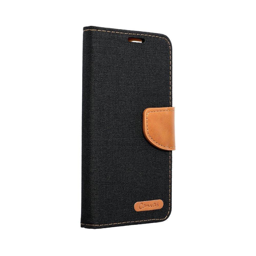 Canvas Book case for iPhone 12 / 12 Pro black - TopMag