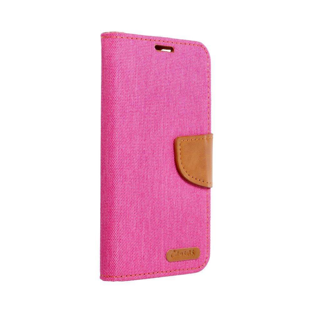 Canvas Book case for iPhone 12 / 12 Pro pink - TopMag