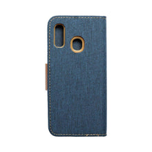 Заредете изображение във визуализатора на галерията – Canvas Book case for iPhone 12 mini navy blue - TopMag
