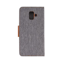Заредете изображение във визуализатора на галерията – Калъф тип книга Canvas за samsung a6 2018 сив - само за 12.99 лв
