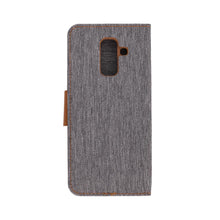 Заредете изображение във визуализатора на галерията – Калъф тип книга Canvas за samsung a6 plus 2018 сив - само за 12.99 лв
