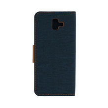 Заредете изображение във визуализатора на галерията – Калъф тип книга Canvas за samsung j6+ (j6 plus) тъмносин - само за 12.99 лв
