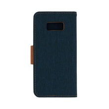 Заредете изображение във визуализатора на галерията – Калъф тип книга Canvas за samsung galaxy s8 тъмносин - TopMag
