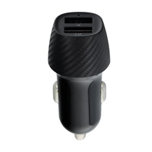 Заредете изображение във визуализатора на галерията – Car charger qwe carbon 2xusb qc3.0 3,4a 17w cc281-2a black - TopMag
