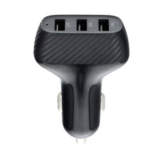 Заредете изображение във визуализатора на галерията – Car charger qwe carbon 3xusb qc3.0 7.2a 36w cc271-3a black - TopMag
