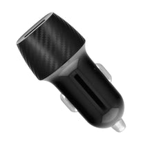 Заредете изображение във визуализатора на галерията – Car charger qwe carbon type c 3.0 pd20w + usb qc3.0 18w 3a cc281-1a1c black (total 20w) - TopMag
