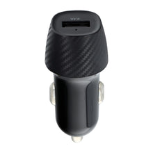 Заредете изображение във визуализатора на галерията – Car charger qwe carbon usb 2,4a 12w cc281-1a black - TopMag
