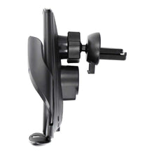 Заредете изображение във визуализатора на галерията – Car holder with automatic wireless charging to air vent 15w k11 black - TopMag
