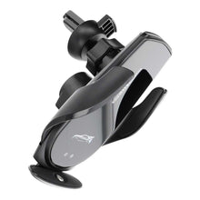 Заредете изображение във визуализатора на галерията – Car holder with automatic wireless charging to air vent 15w k11 black - TopMag
