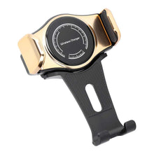 Заредете изображение във визуализатора на галерията – Car holder with automatic wireless charging to air vent 15w t3 gold - TopMag
