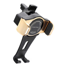 Заредете изображение във визуализатора на галерията – Car holder with automatic wireless charging to air vent 15w t3 gold - TopMag
