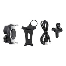 Заредете изображение във визуализатора на галерията – Car holder with automatic wireless charging to air vent 15w t3 silver - TopMag
