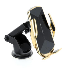 Заредете изображение във визуализатора на галерията – Car holder with wireless charging automatic sensor hs3 15w gold - TopMag
