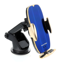 Заредете изображение във визуализатора на галерията – Car holder with wireless charging automatic sensor + magnetic adapters hs2 15w gold - TopMag
