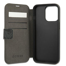 Заредете изображение във визуализатора на галерията – Guess GUBKP13L4GMGGR iPhone 13 Pro / 13 6,1" szary/grey book 4G Big Metal Logo
